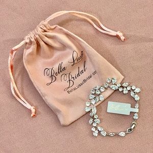 Silver Zircon Tennis Bracelet Bridal Jewelry